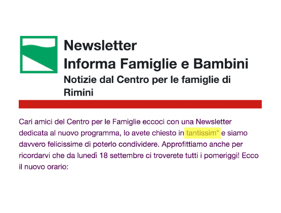 La Regione Emilia-Romagna usa l’asterisco per messaggi a bambini e famiglie 1