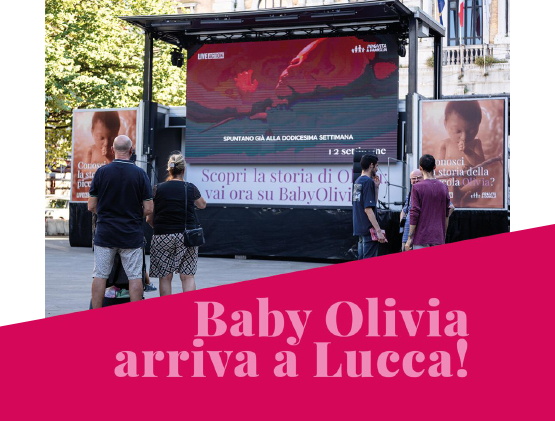 Lucca. Maxi-schermo domenica 15 settembre in Piazza Napoleone per il video pro-vita di “Baby Olivia” 1