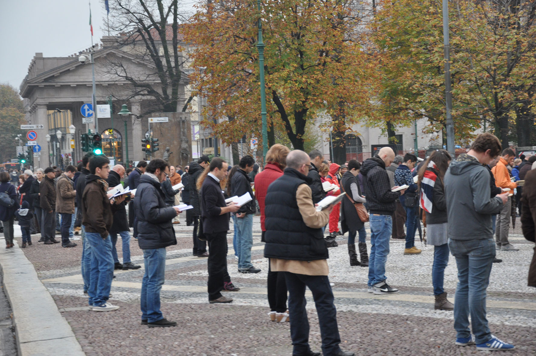 Manifestazione Sentinelle in Piedi Brescia 7 dicembre 2013 1