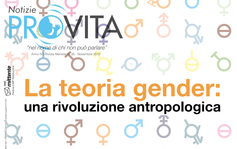 Gender – Numero speciale di Notizie ProVita a novembre 1