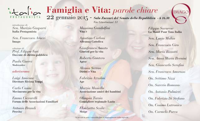 “Famiglia e Vita: parole chiare” 1