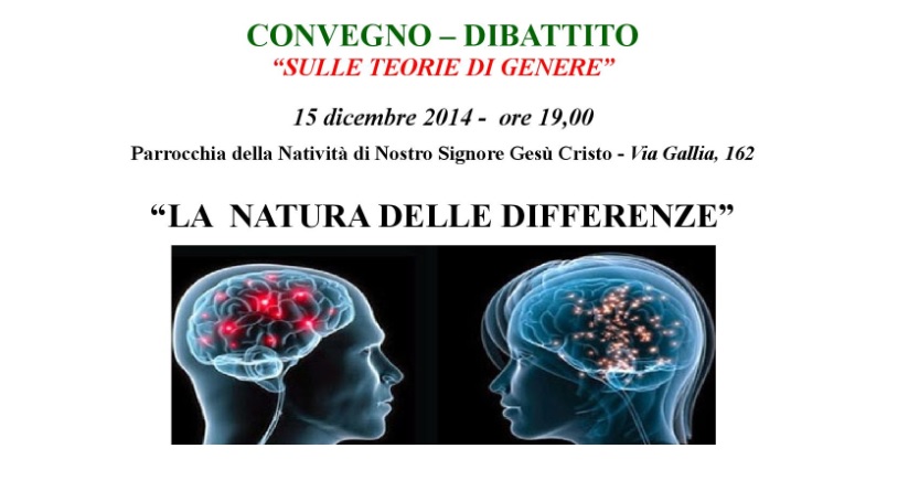 Roma, 15 dicembre – Convegno “Sulle teorie di genere” 1